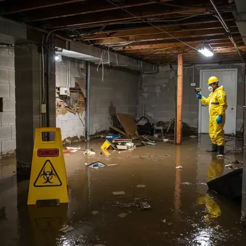 Flooded Basement Electrical Hazard in Coraopolis, PA Property